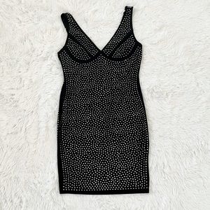 Black Studded Mini Dress Size M